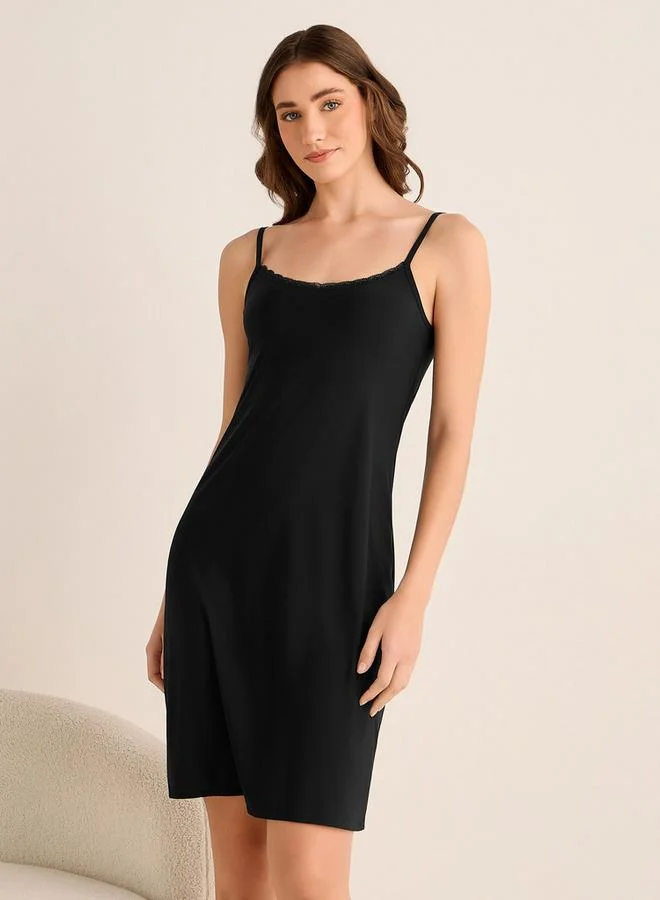 سبلاش فيڤ Set of 2 - Long Slip Dress Sleeveless Lace Trim